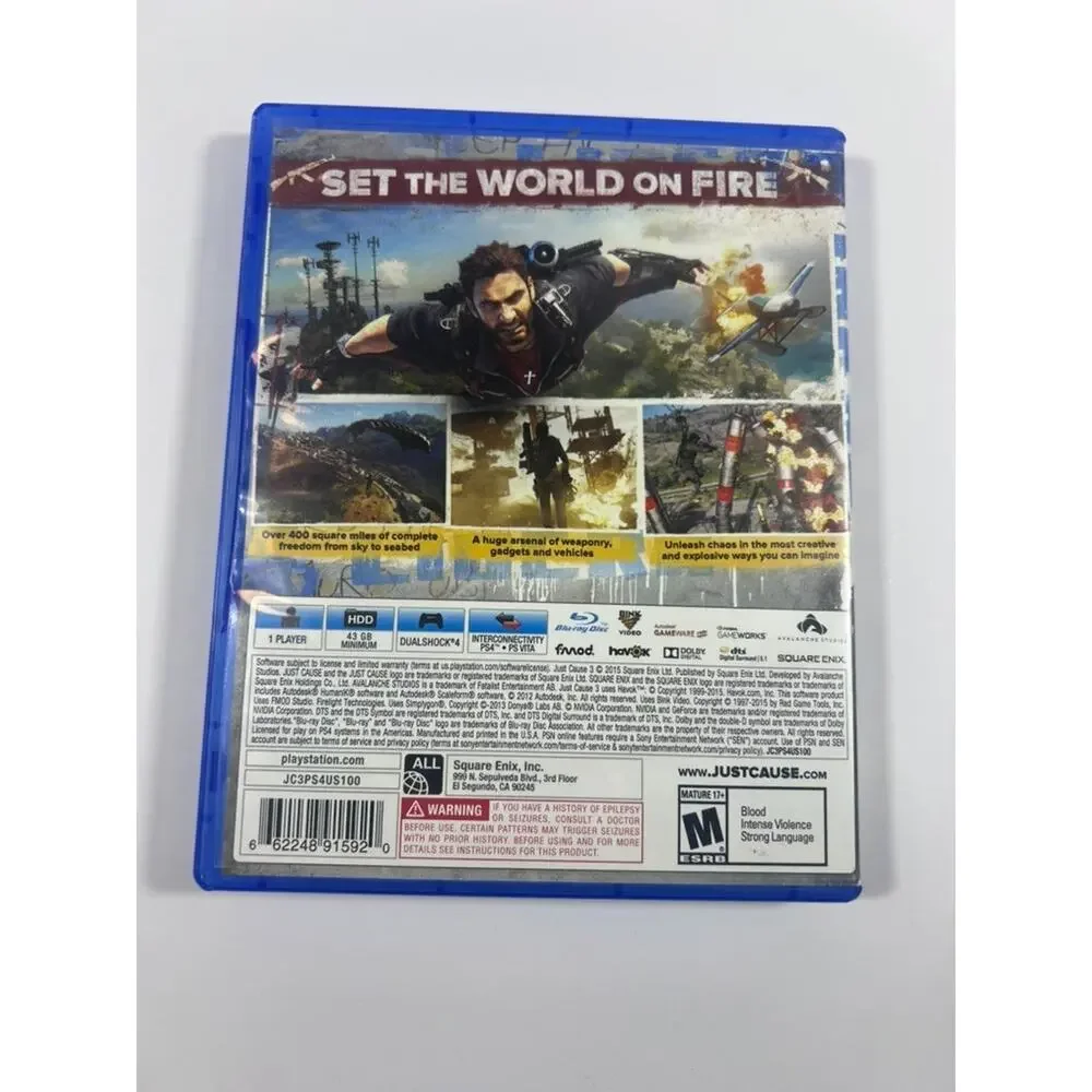 Just Cause 3 (Sony PlayStation 4, 2015) PS4